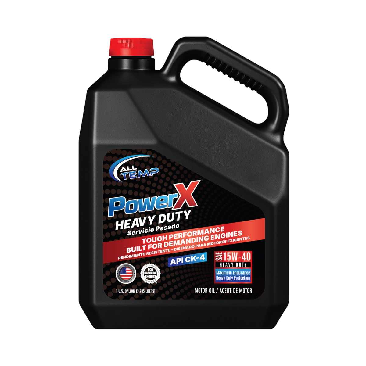 ALL TEMP - PowerX – Heavy Duty Engine Oil 15W-40 – 3/1 Gal | Bulk Pallet (64 Cases)