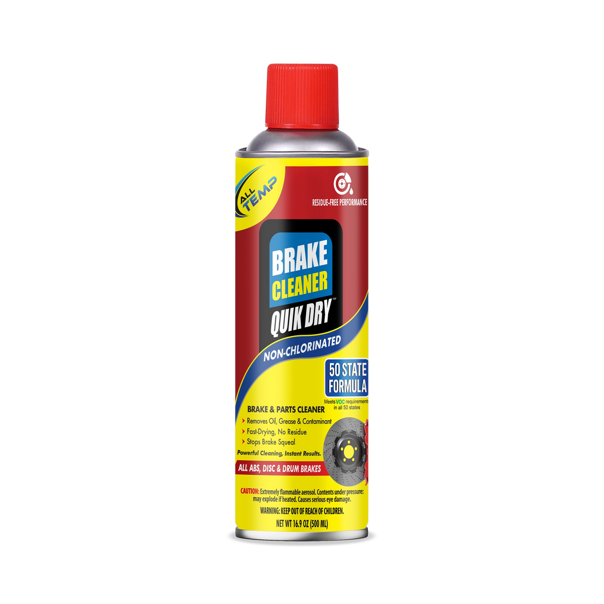 ALL TEMP - Brake Cleaner - 12/16.9oz | Bulk Pallet (168 Cases)