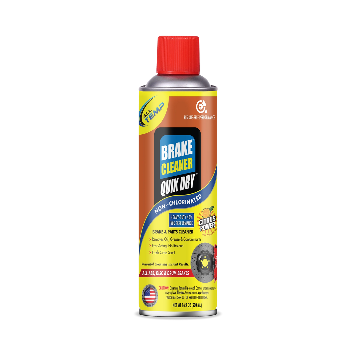 ALL TEMP - Brake Cleaner Citrus 12/16 Oz | Bulk Pallet (168 Cases)