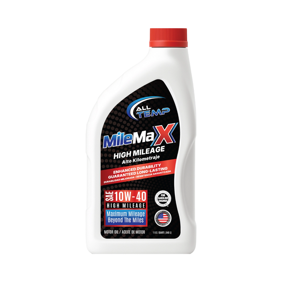 ALL TEMP - MileMaxX - High Milage Engine Oil 10W40 - 6/1qt | Bulk pallet (186 Cases)