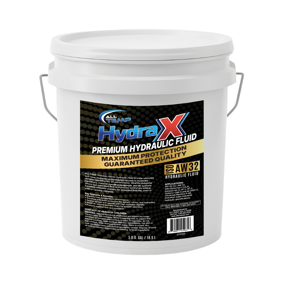 ALL TEMP - HydraX - AW ISO 32 3.5 Gal Pail | Bulk Pallet (35 Buckets)