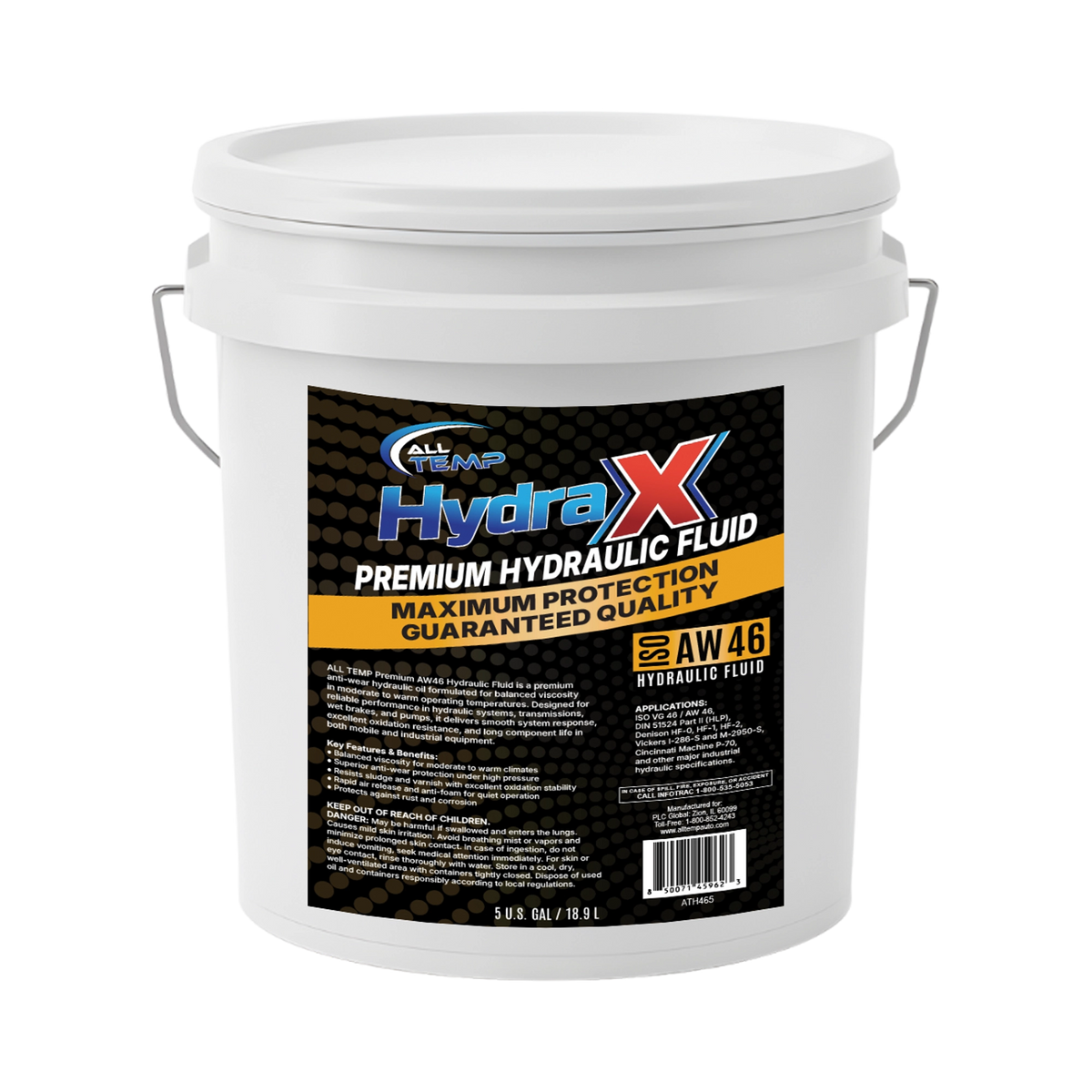 ALL TEMP - HydraX - AW ISO 46 3.5 Gal Pail | Bulk Pallet (35 Buckets)