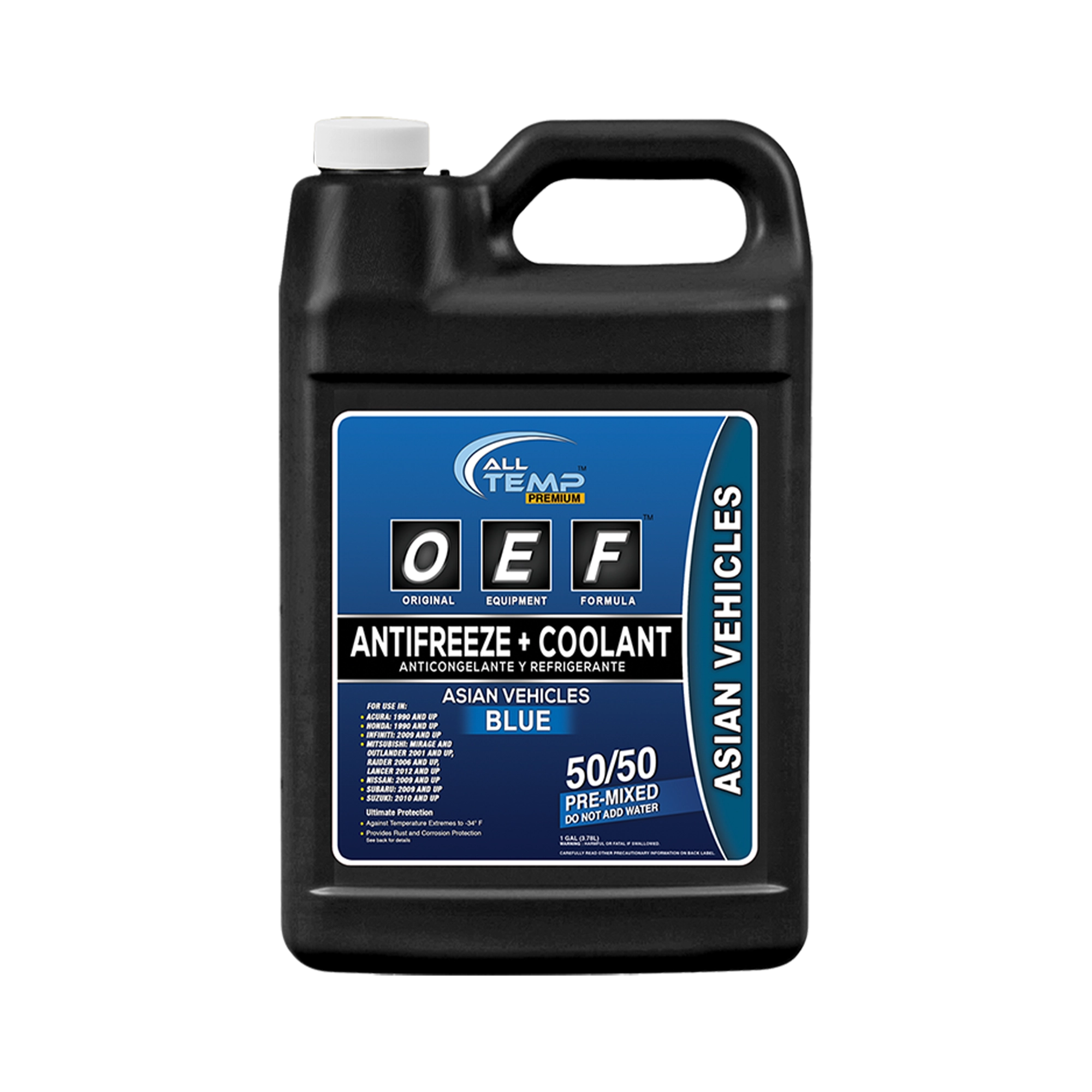 OEF Asian Vehicle Blue 50/50 - 6/1Gal | Bulk Pallet (36 Cases) by All Temp