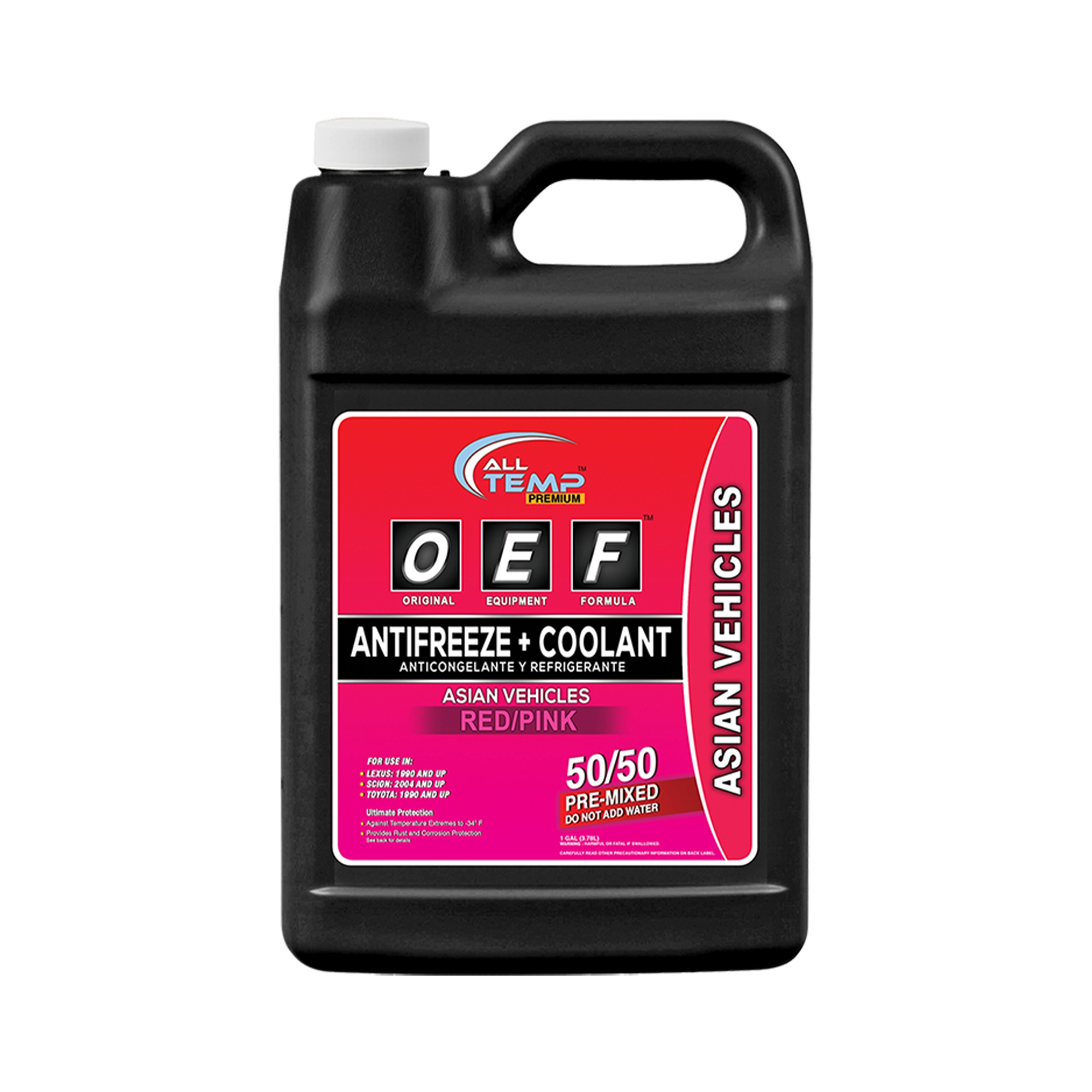 OEF Asian Vehicle Red And Pink 50/50 - 6/1Gal | Bulk Pallet (36 Cases) by All Temp