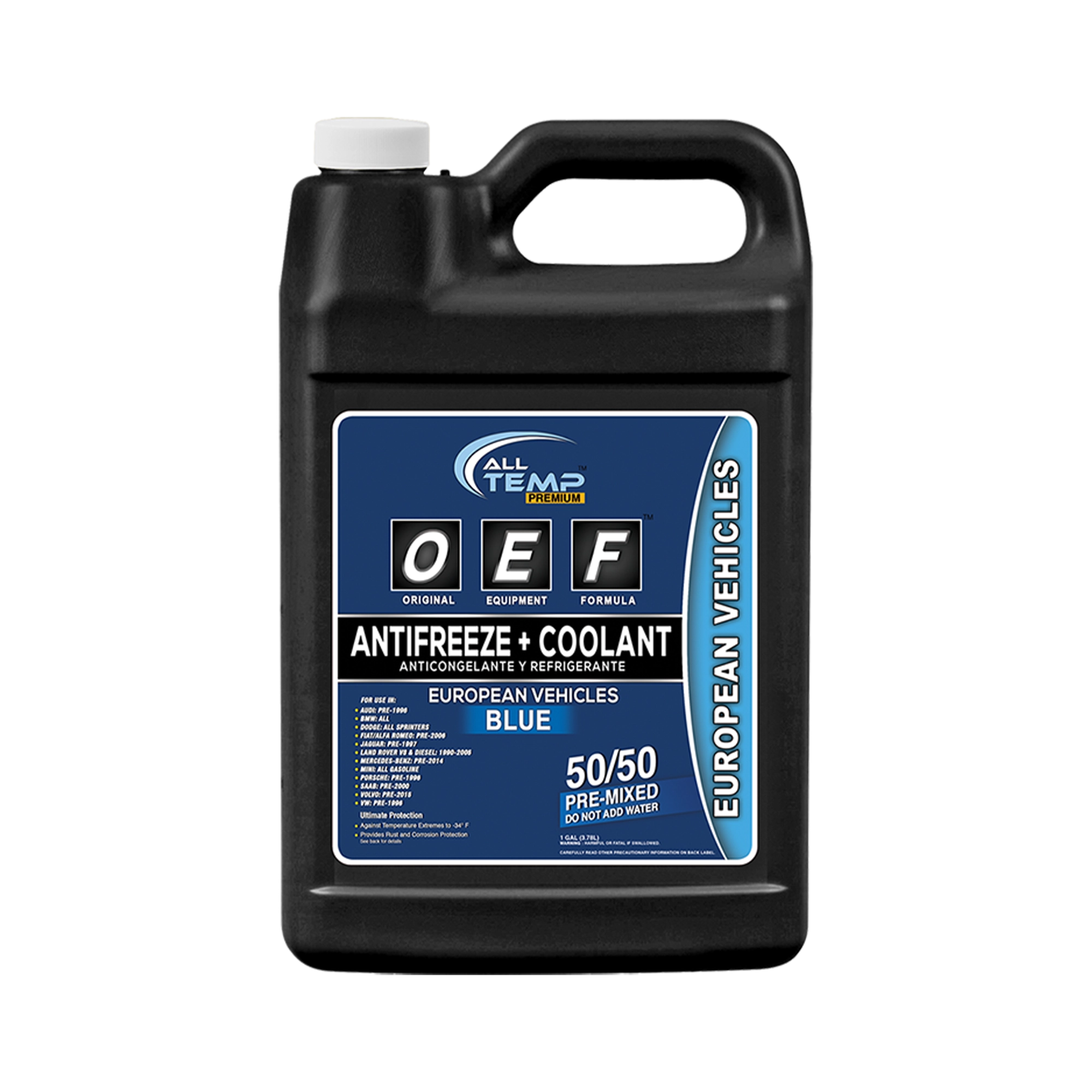 OEF European Vehicle Blue 5050 - 6/1Gal | Bulk Pallet (36 Cases) by All Temp