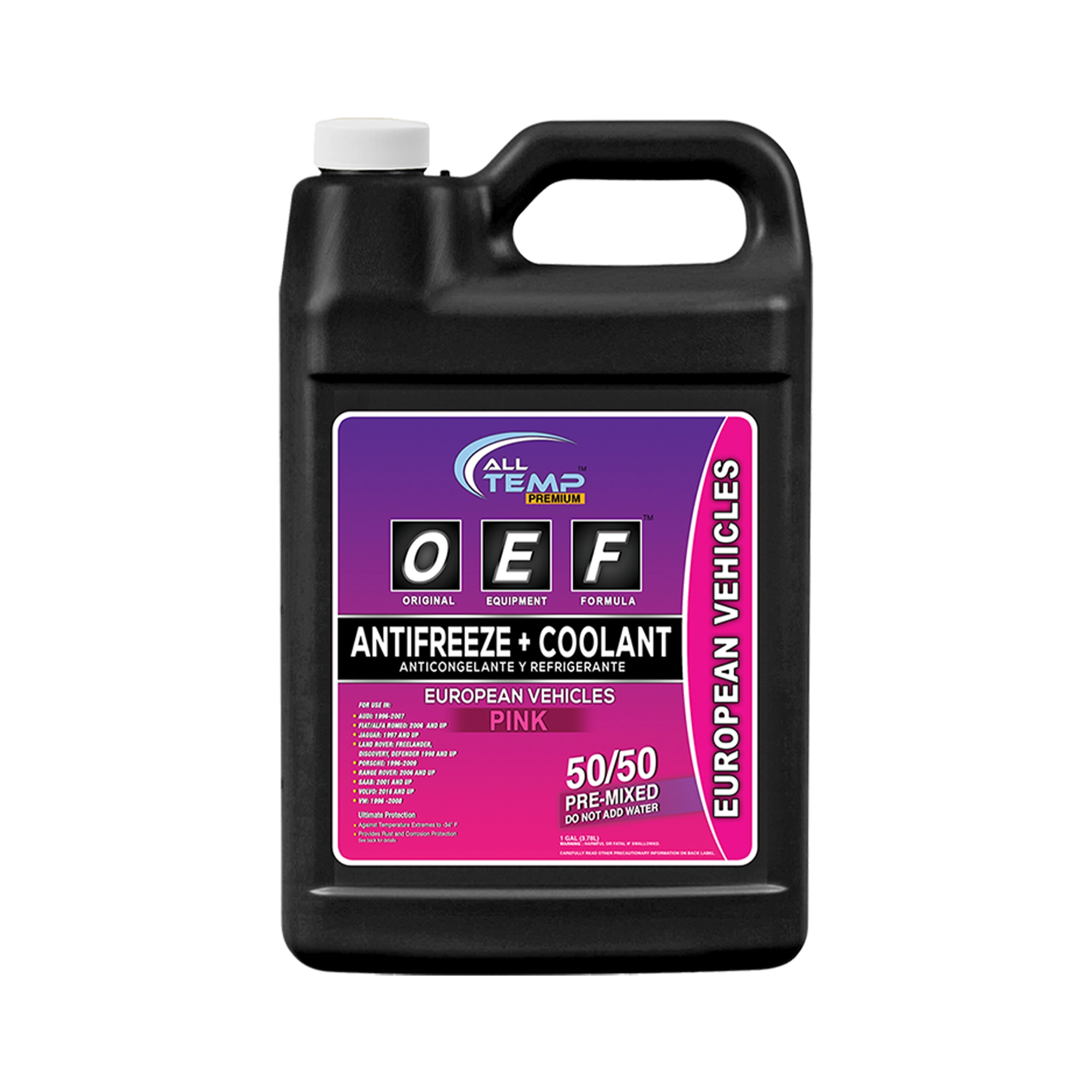 OEF European Vehicle Red/Pink 5050 - 6/1Gal | Bulk Pallet (36 Cases) by All Temp
