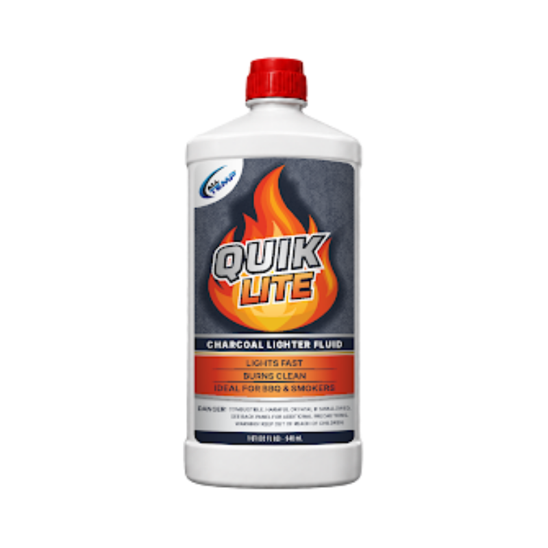 All Temp - QUIK LITE Charcoal Lighter Fluid - 12/32oz | Bulk Pallet (72 Cases)