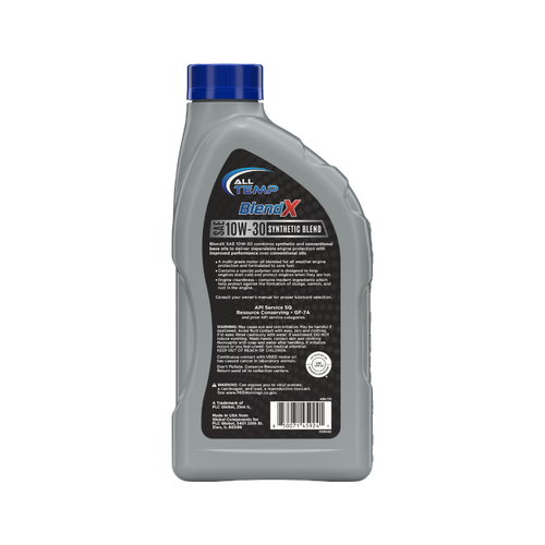 ALL TEMP - BlendX - Synthetic Blend 10W30 - 6/1qt | Bulk pallet (186 Cases)