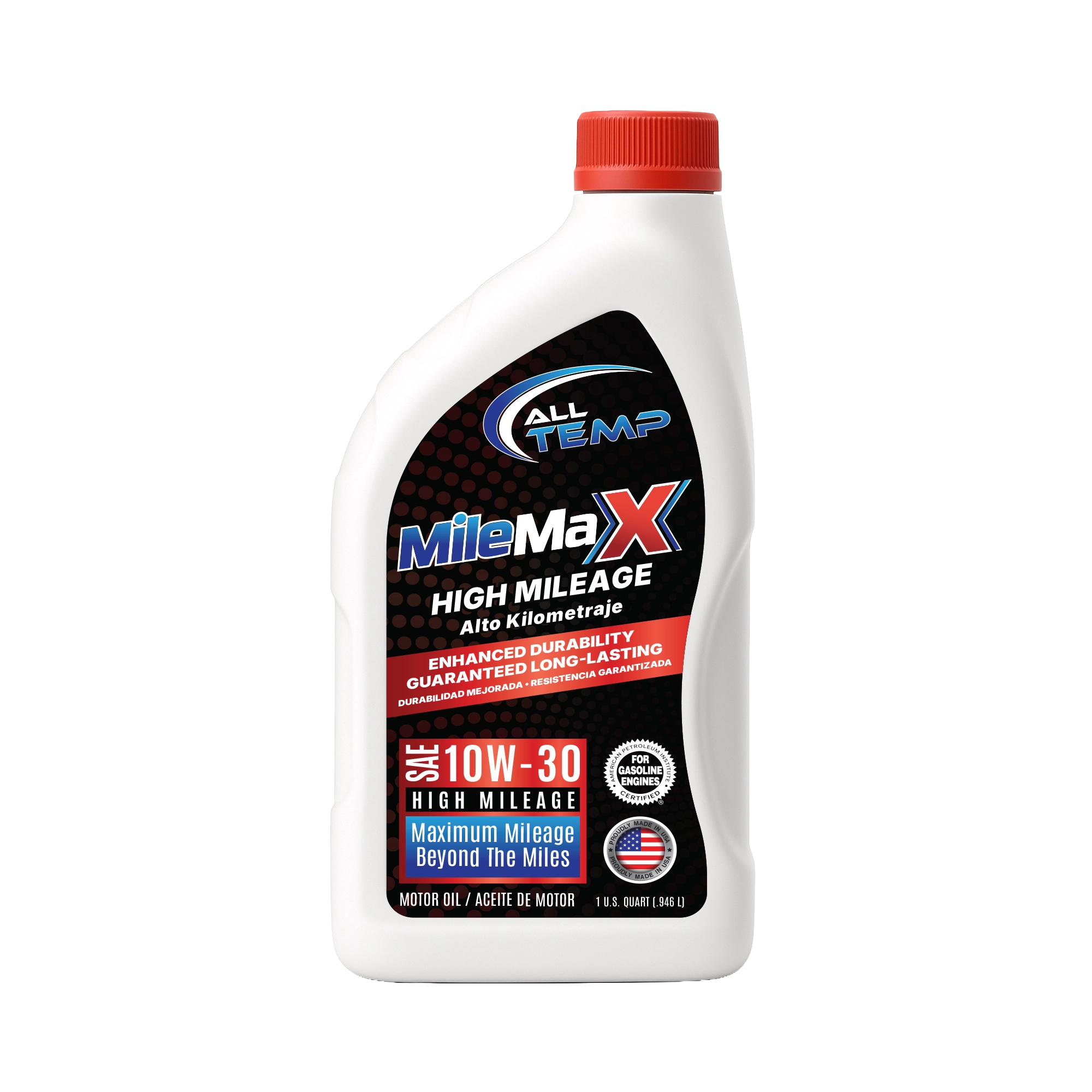 Mile Max - High Milage Engine Oil 10W30 - 6/1qt | Bulk pallet (186 Cases) by All Temp