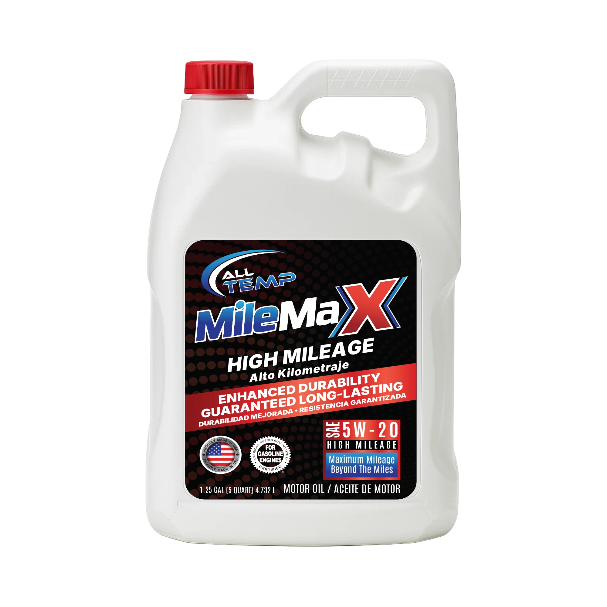 Mile Max - High Milage Engine Oil 5W20 - 3/5qt | Bulk pallet (64 Cases) by All Temp