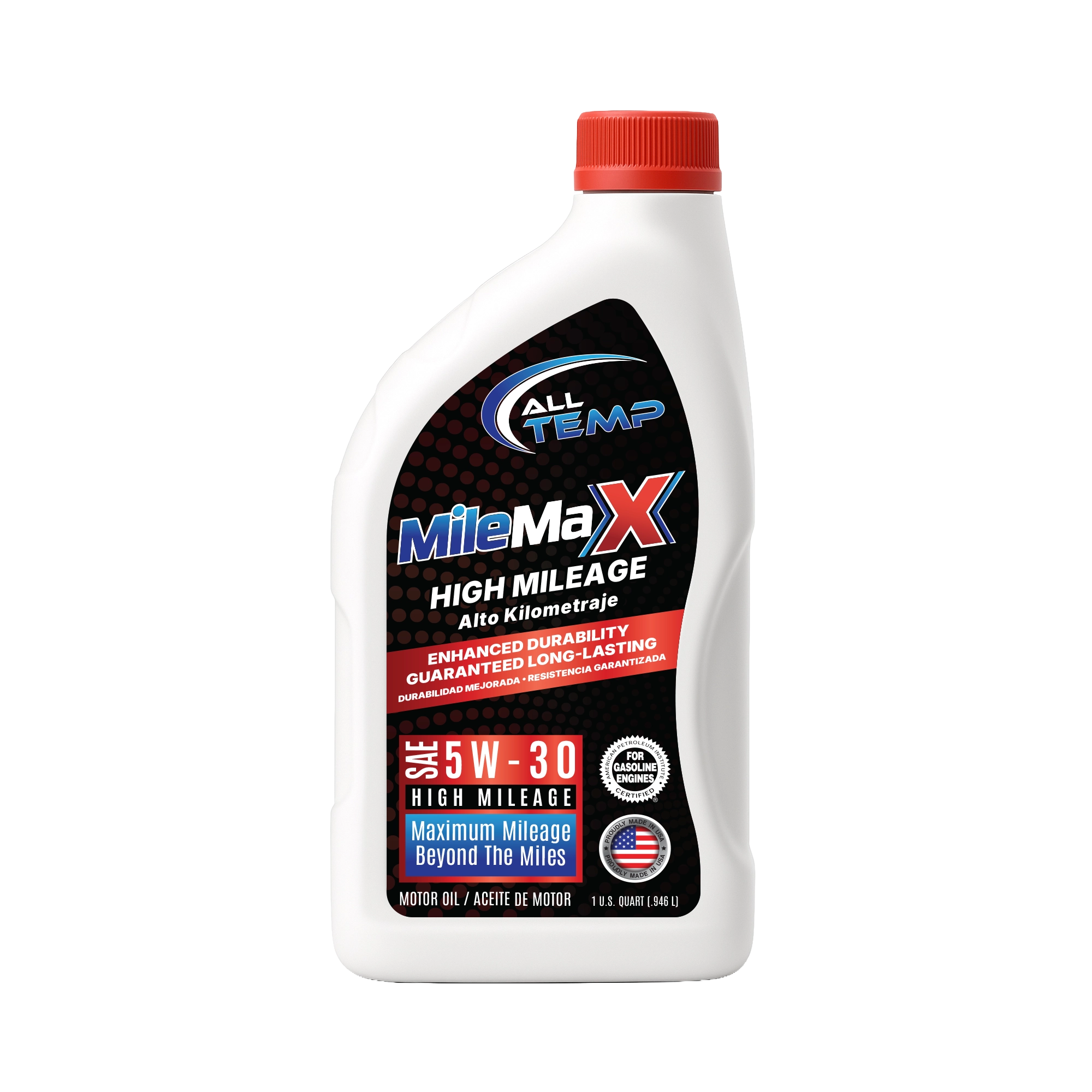Mile Max - High Milage Engine Oil 5W30 - 6/1qt | Bulk pallet (186 Cases) by All Temp