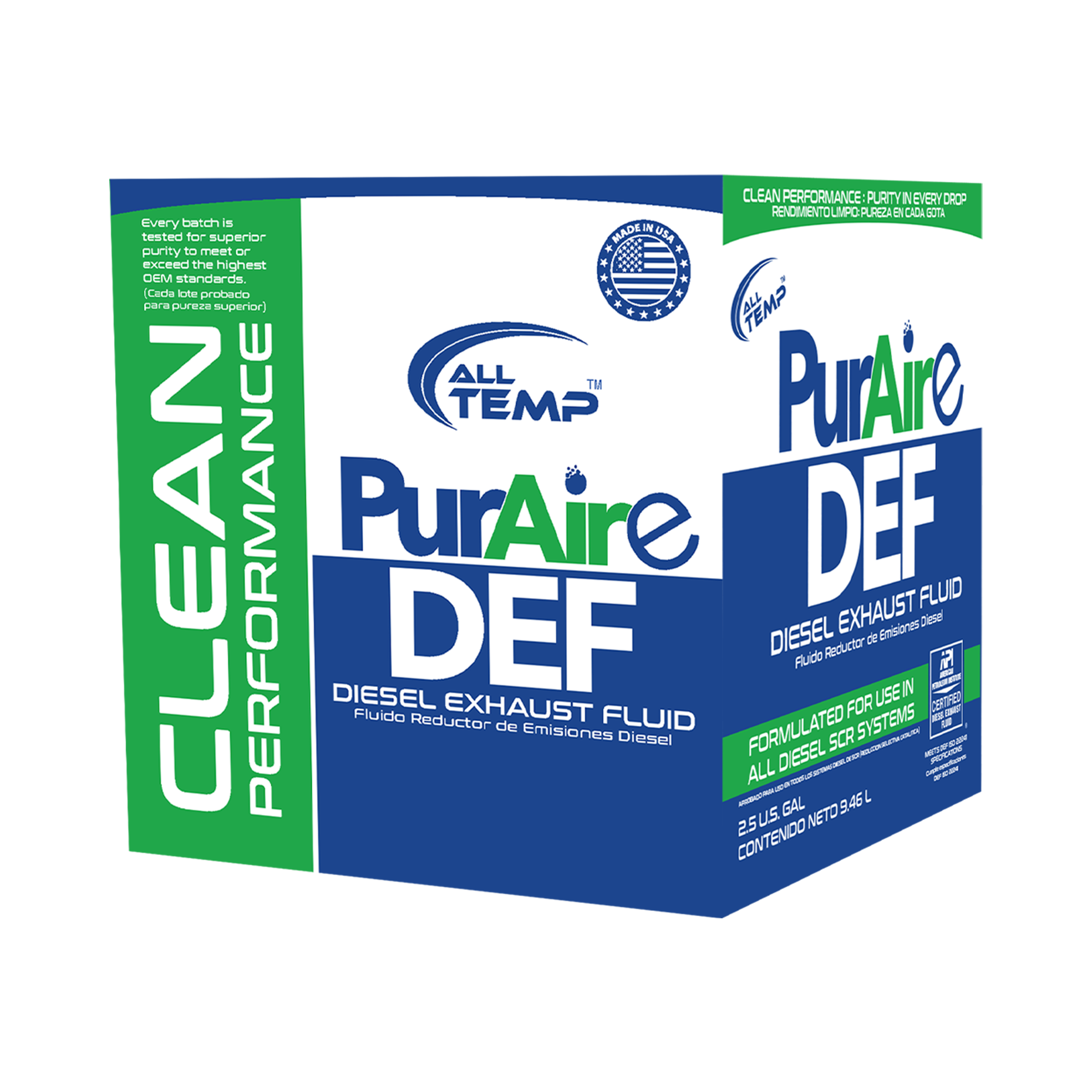 PurAire DEF 2.5 Gal | Bulk Pallet (80 Cases) by All Temp