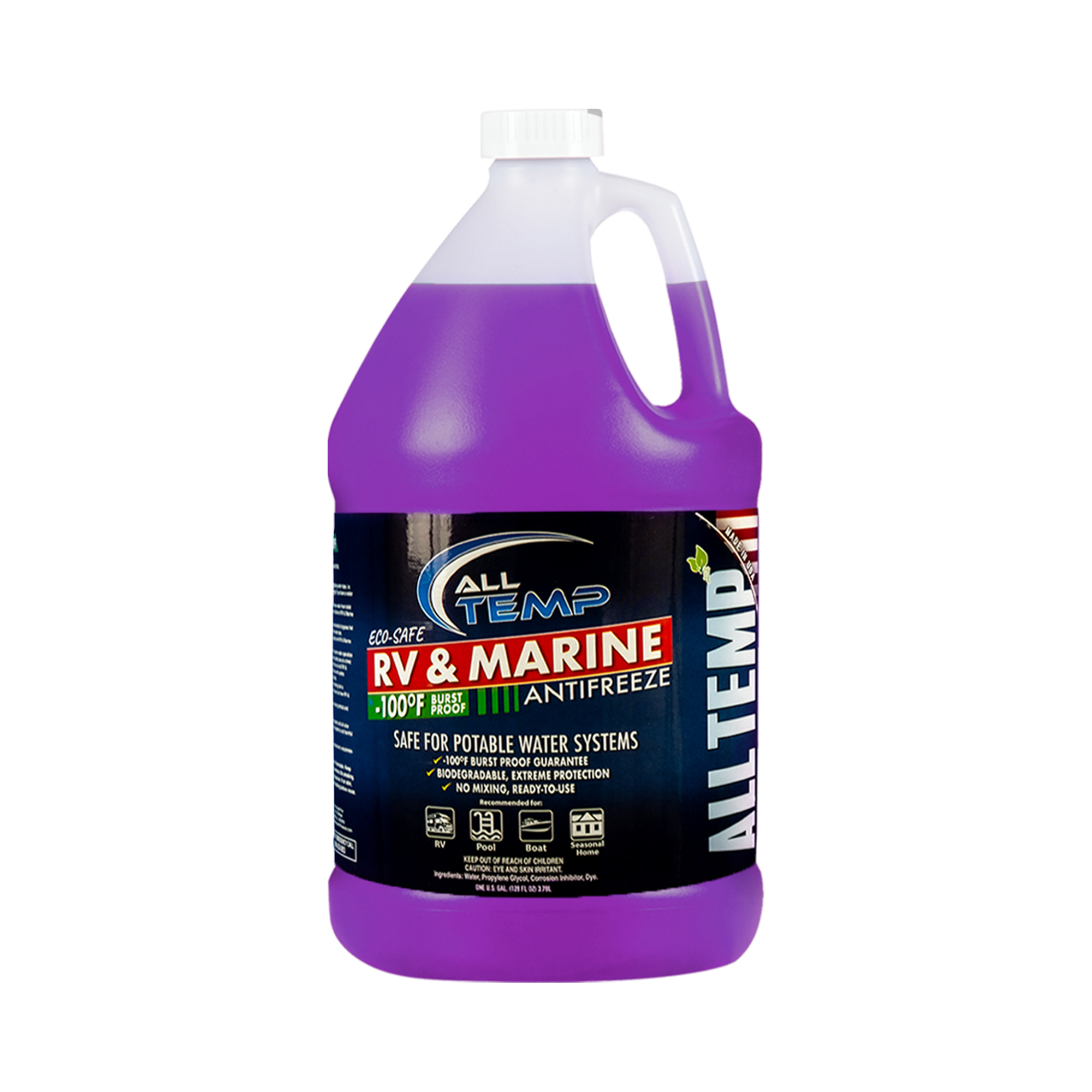 RV/Marine -100 Antifreeze - 6/1Gal | Bulk Pallet (35 Cases) by All Temp
