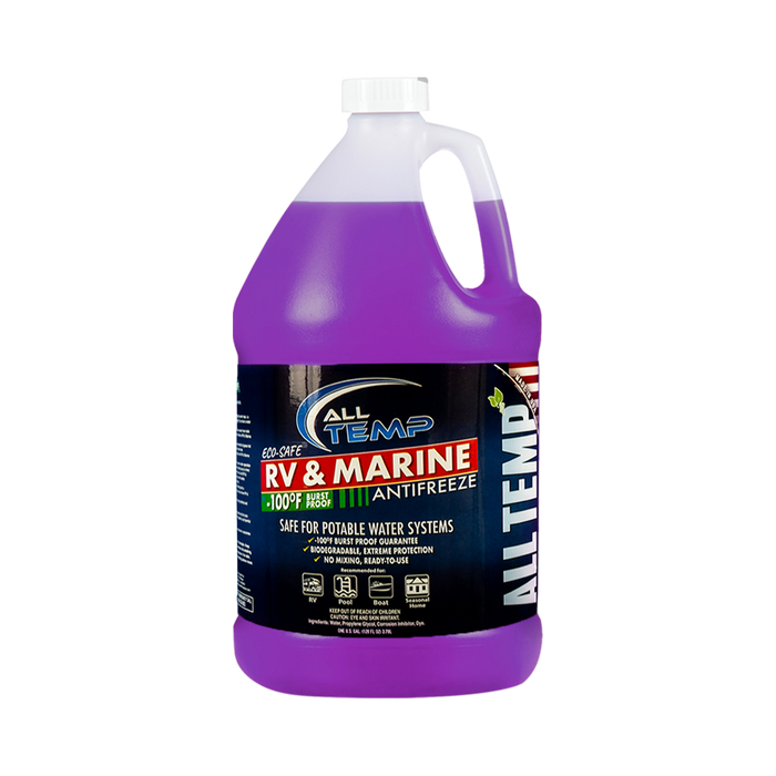 ALL TEMP - RV/Marine -100 Antifreeze - 6/1Gal | Bulk Pallet (35 Cases)